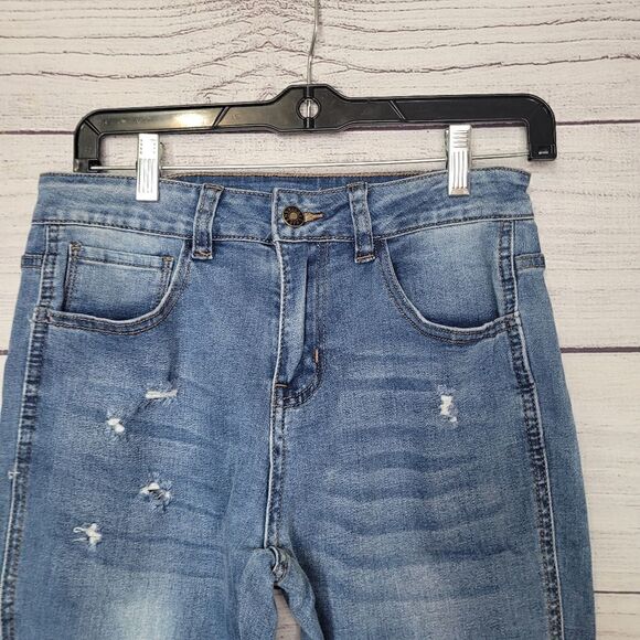 Women's Distressed Jean Jeggings Small - Picture 3 of 4